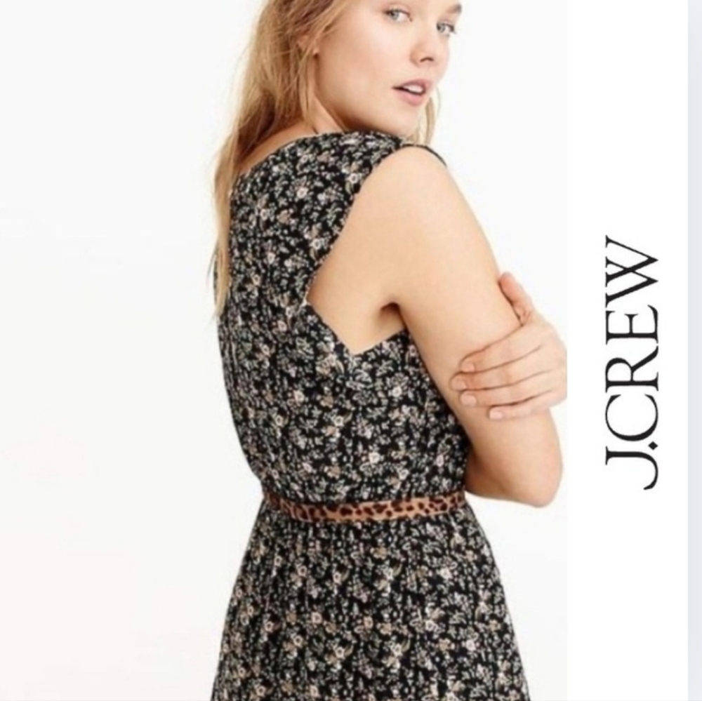 {J Crew} Mercantile Superbloom Floral Midi Dress in Black X-Small